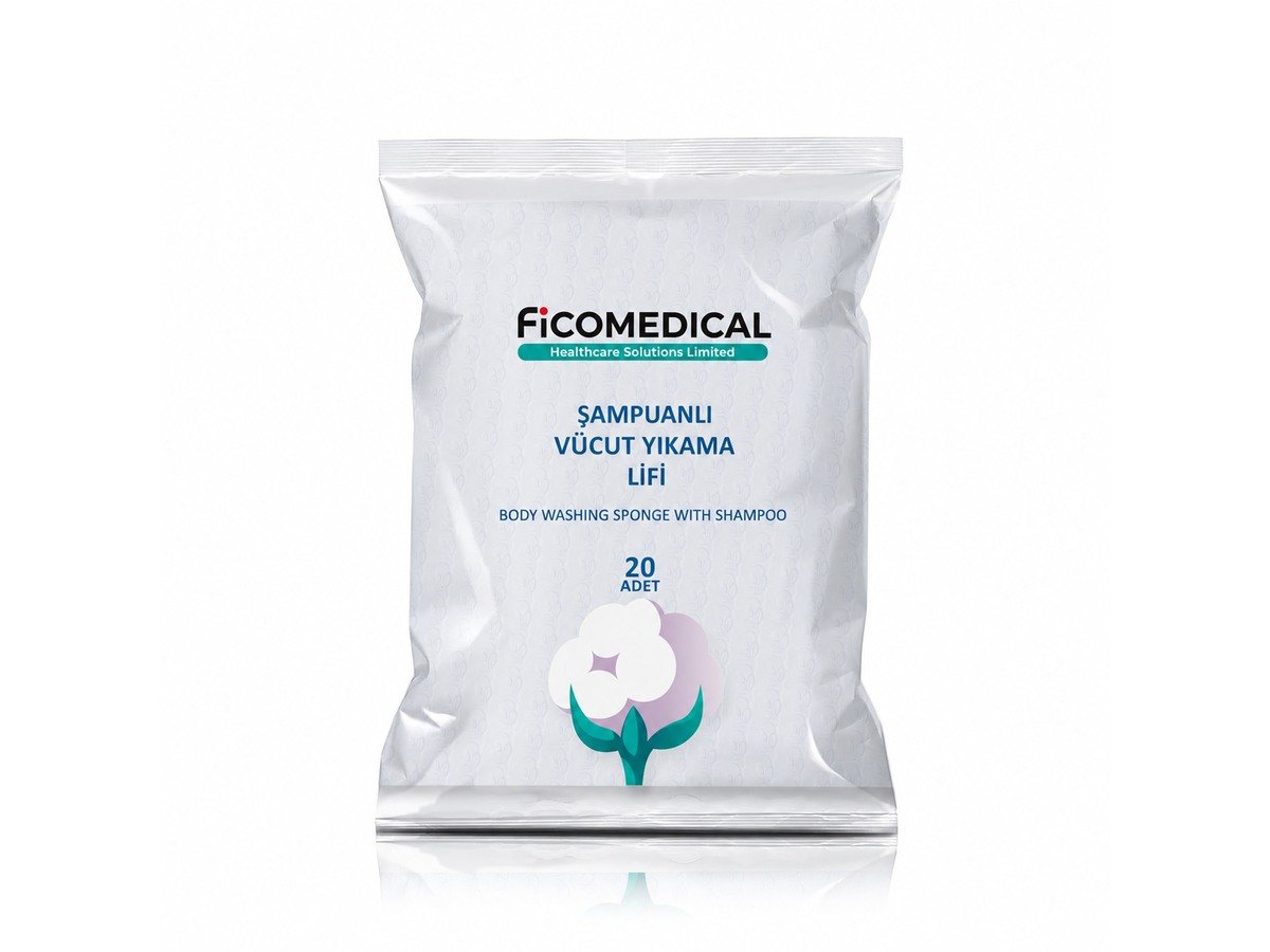 Ficomedical Pre-Soaped Body Wash Sponge